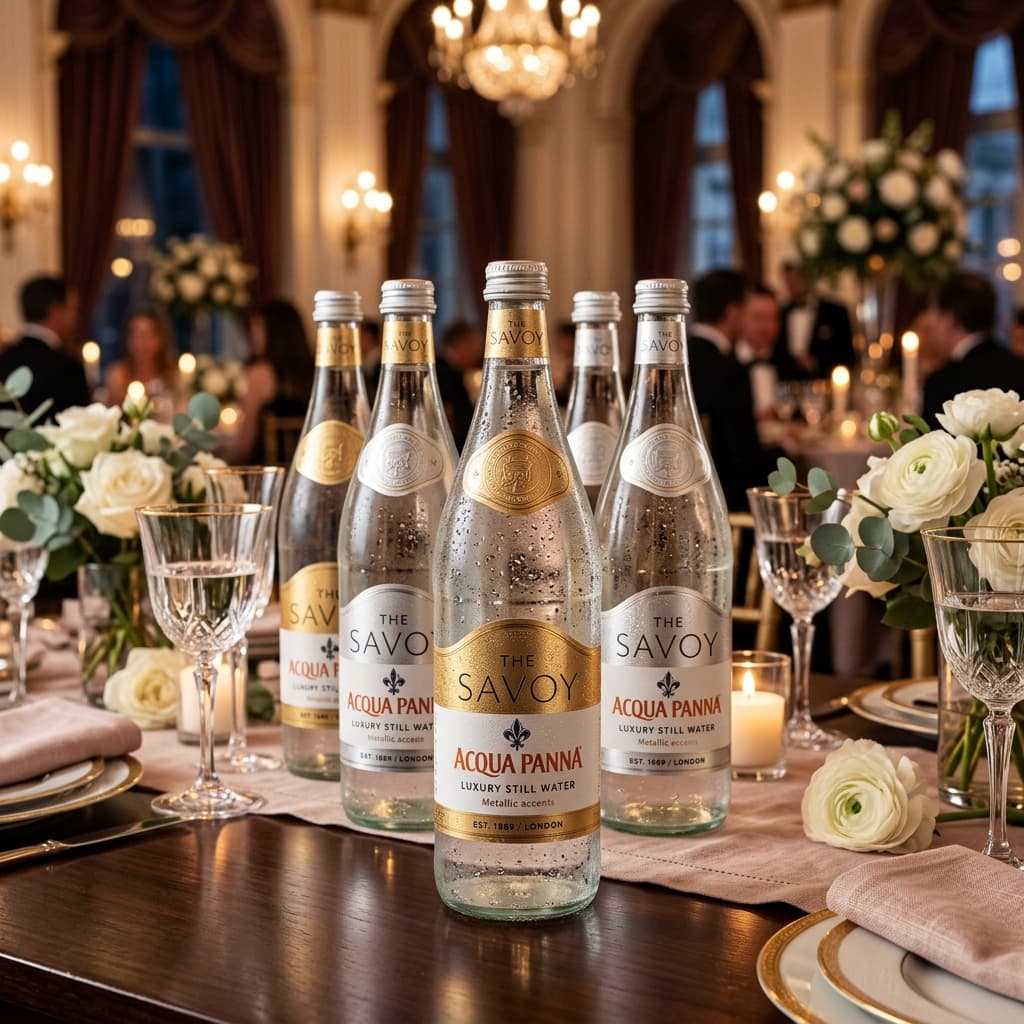 Custom Branded Packaged Water for Hotels and Events