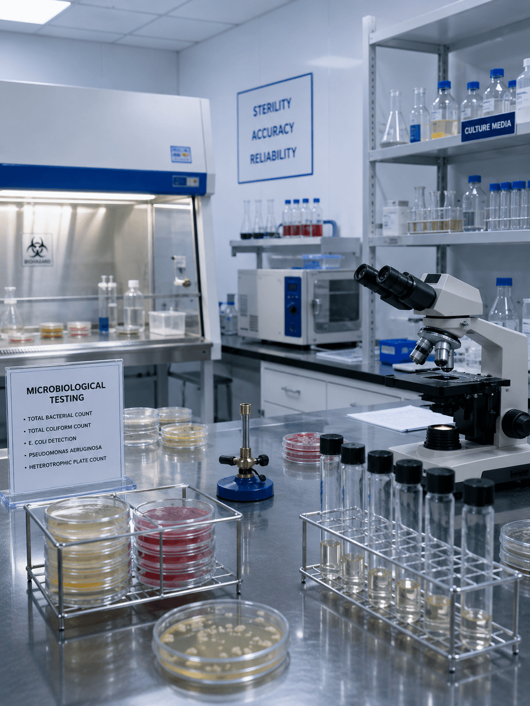 Microbiology Testing Laboratory at Arushas Beverage Industry