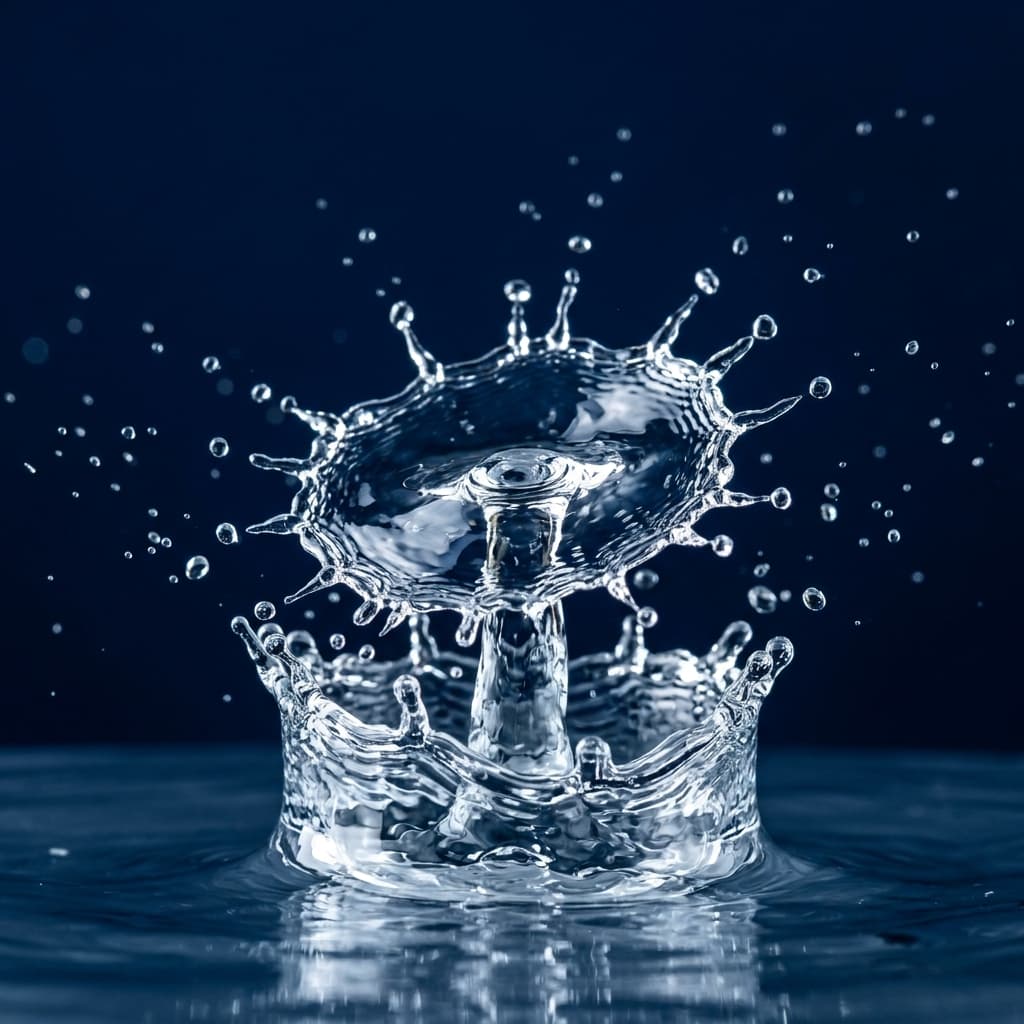 Close-up of crystal-clear water — the purity Arushas delivers